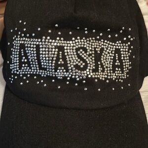 ALASKA black n bling baseball cap